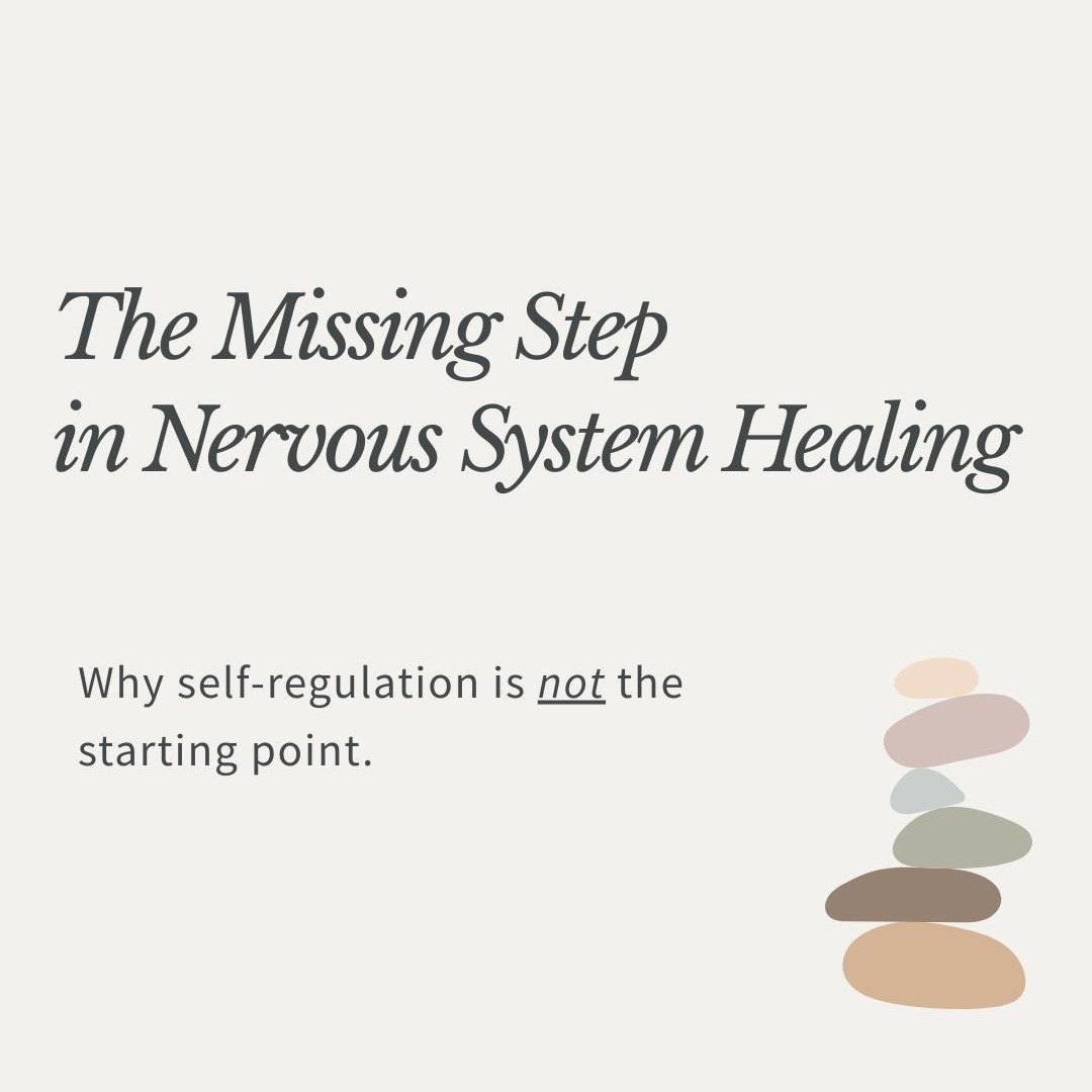 We often treat self-regulation like a skill we should already have mastered &mdash; something to do better, try harder at, or finally get right. 💪🏻

But self-regulation is learned, and it&rsquo;s learned in relationship. Our nervous systems are sha