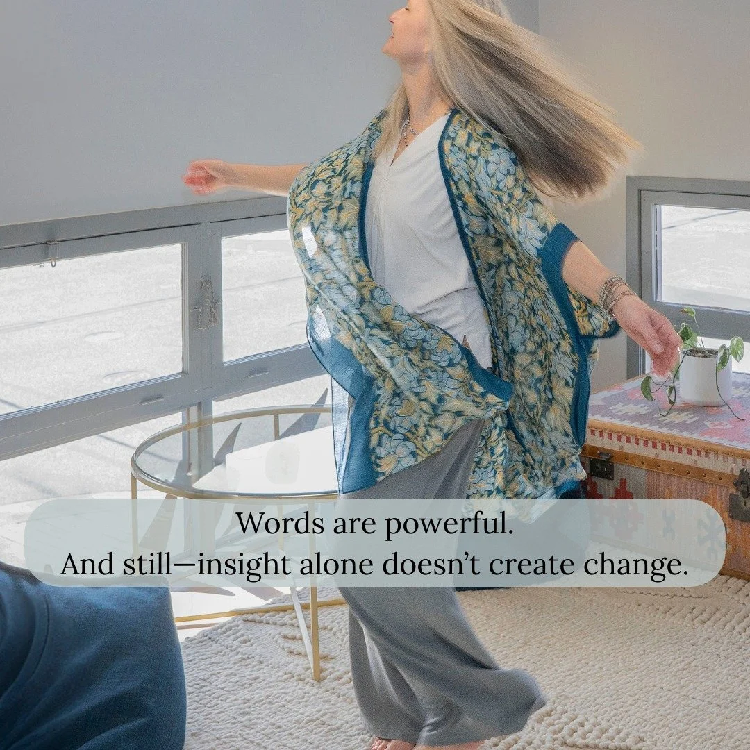I spent years understanding my patterns.

And still, in the moments that mattered,
I would often respond in the same ways. And I didn't FEEL any better. 

I was still anxious, still constantly trying to improve myself, fix my life, and heal my inner 
