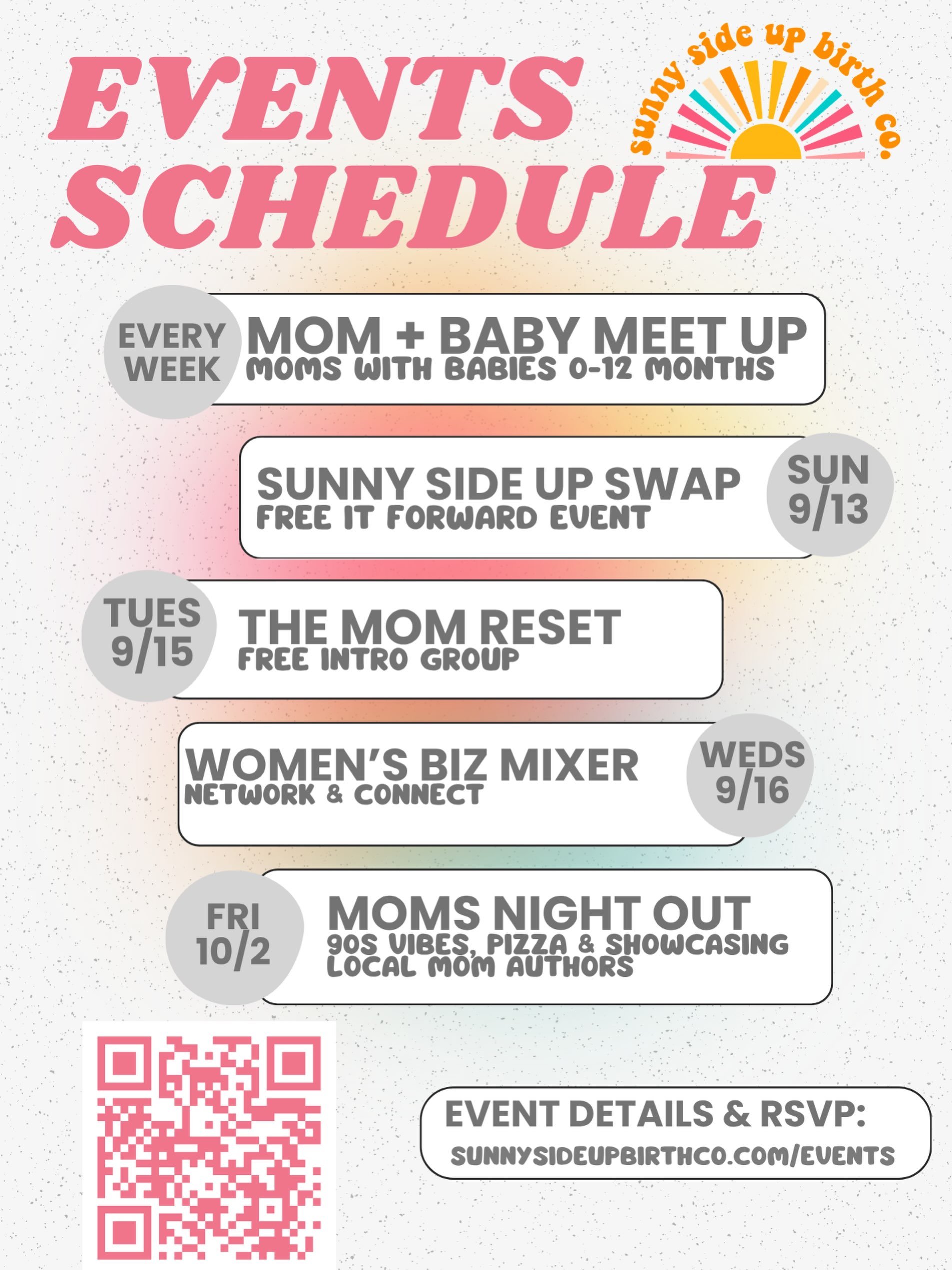 Cool stuff happening!! Join us &amp; share with the moms you love 🫶
🌦️Everyone please pray, manifest, or pay an Etsy witch so that the forecast changes for our outdoor swap Sunday. I&rsquo;ll keep everyone posted if we need to pivot locations or ne