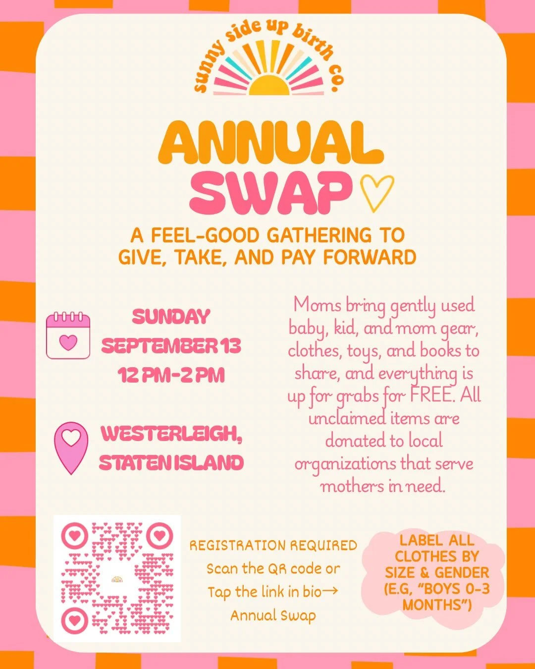Our favorite community event is next weekend 🩷 swipe to check out 6 years of paying it forward