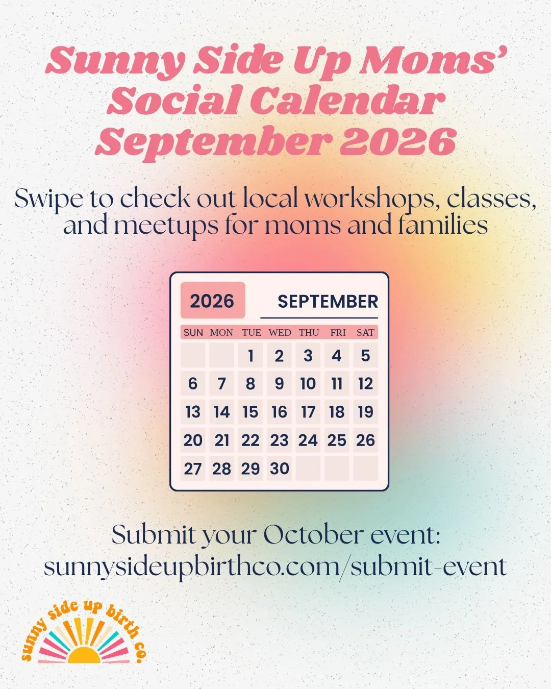 September is the month to embrace that new feeling in the air. It holds endings &amp; beginnings.💛 Check out the new offering for Sunny Side Up Society, Mom Reset. First get together is free as we build something meaningful together.