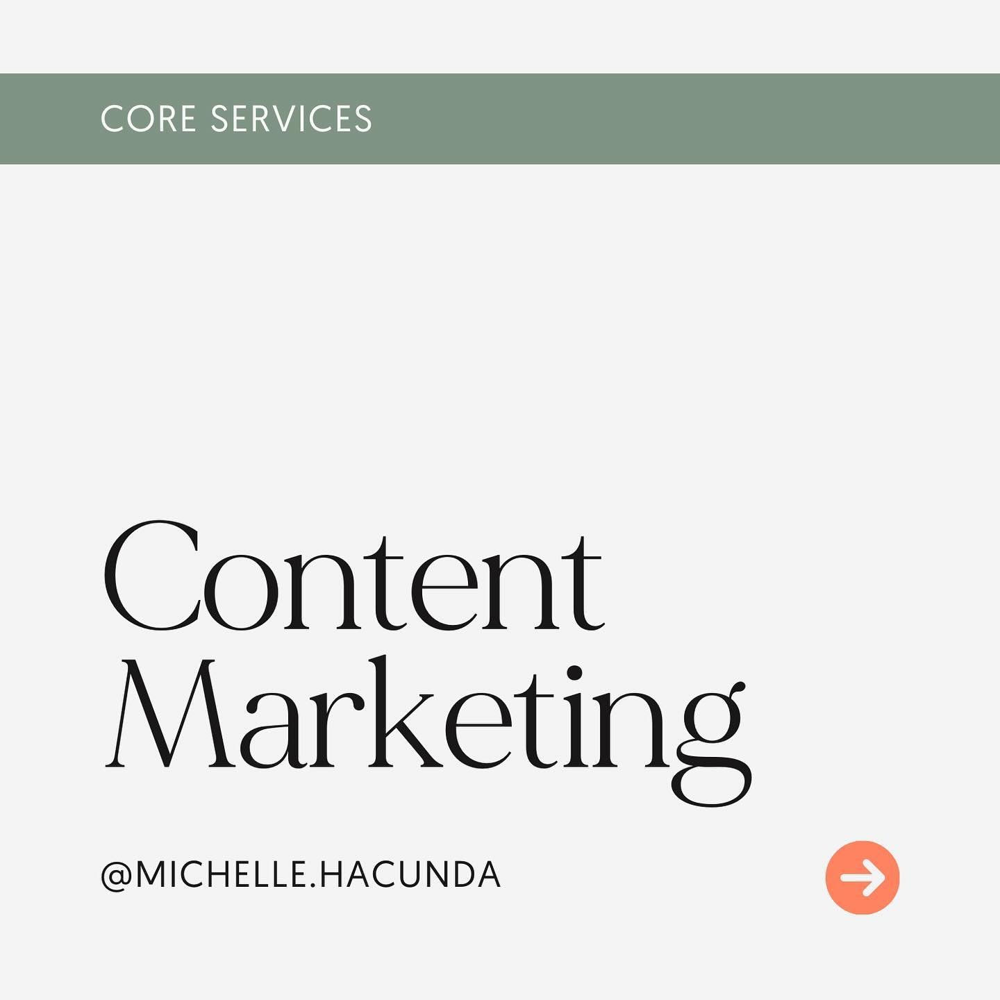 It&rsquo;s been a minute and we&rsquo;re excited to tell you about our marketing agency&rsquo;s core services! 

First up: content marketing ✍️

Long form. Short form. We love it all from social media captions to whitepapers, and everything in betwee