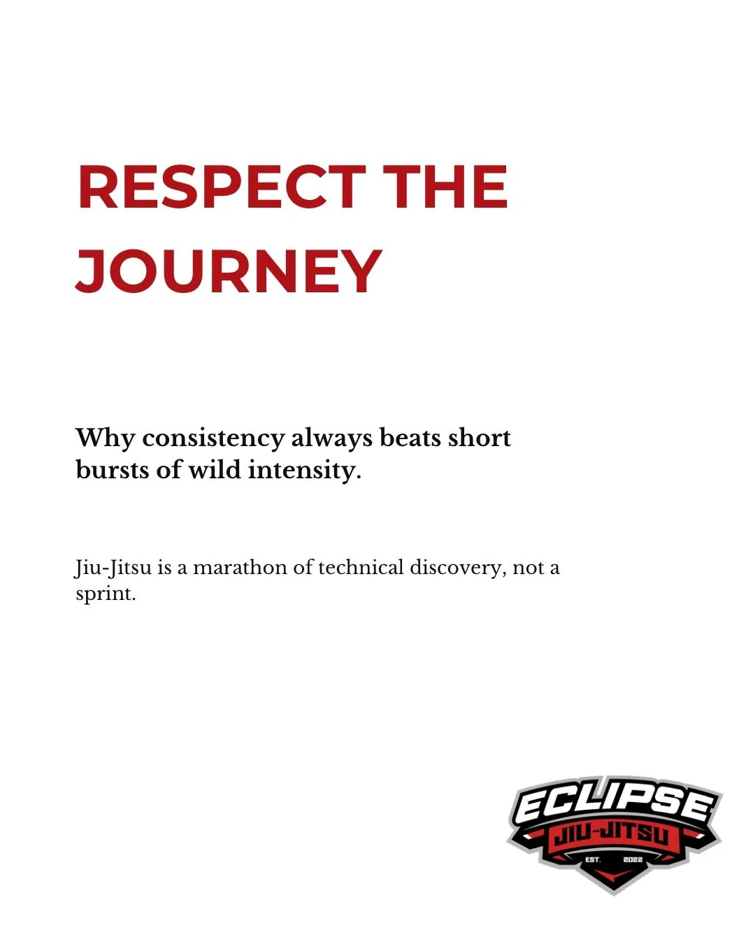 Most people give up on their goals because they expect a straight line to the top. They show up hot for two weeks, burn out, and vanish the second progress slows down. Jiu-Jitsu is not a short-term sprint, it is a long-term marathon of technical disc