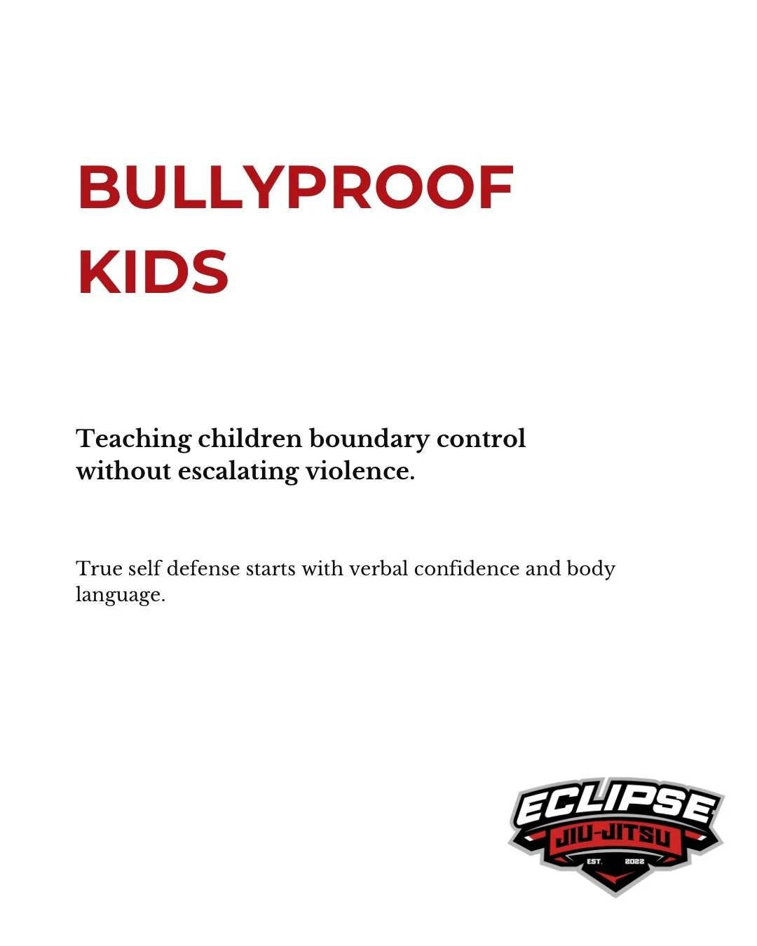 With school about to start, it&rsquo;s important to make sure you child is comfortable in their environment.

True self-defense for kids is not about teaching them to throw punches or escalate conflict. It starts long before physical contact ever hap