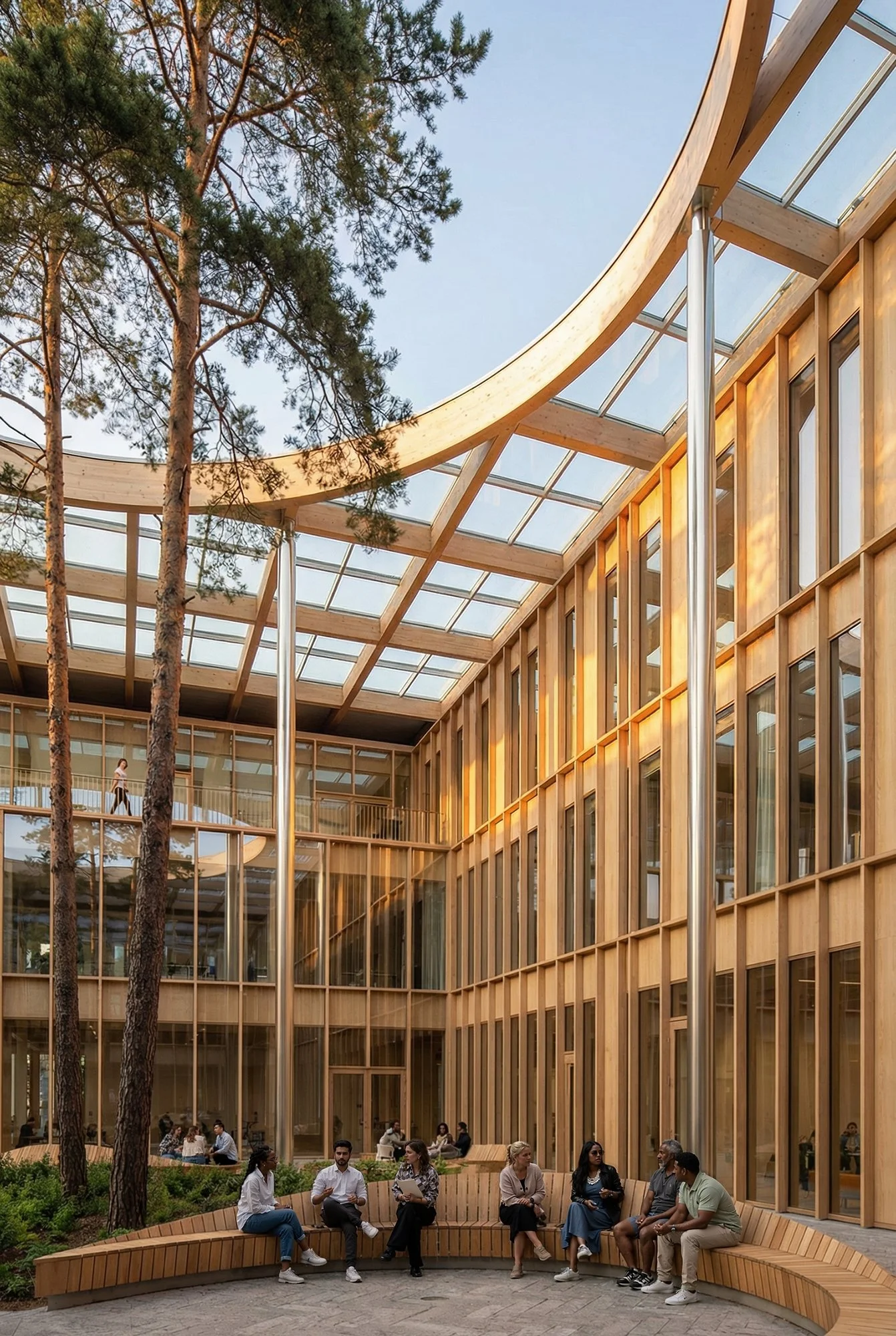 Gensler-Hospital of The Future-庭院建筑_角落仰视.jpg