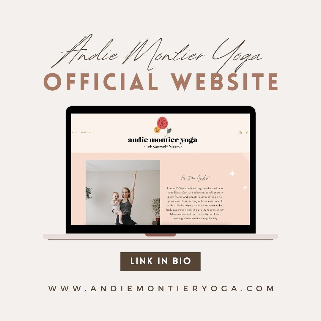 Andie Montier Yoga official website is LIVE! I&rsquo;m so excited to share this beautiful site and my new offerings with you all. 

In addition to my weekly class schedule @thepearlspa I have expanded my offerings to include private and small group s