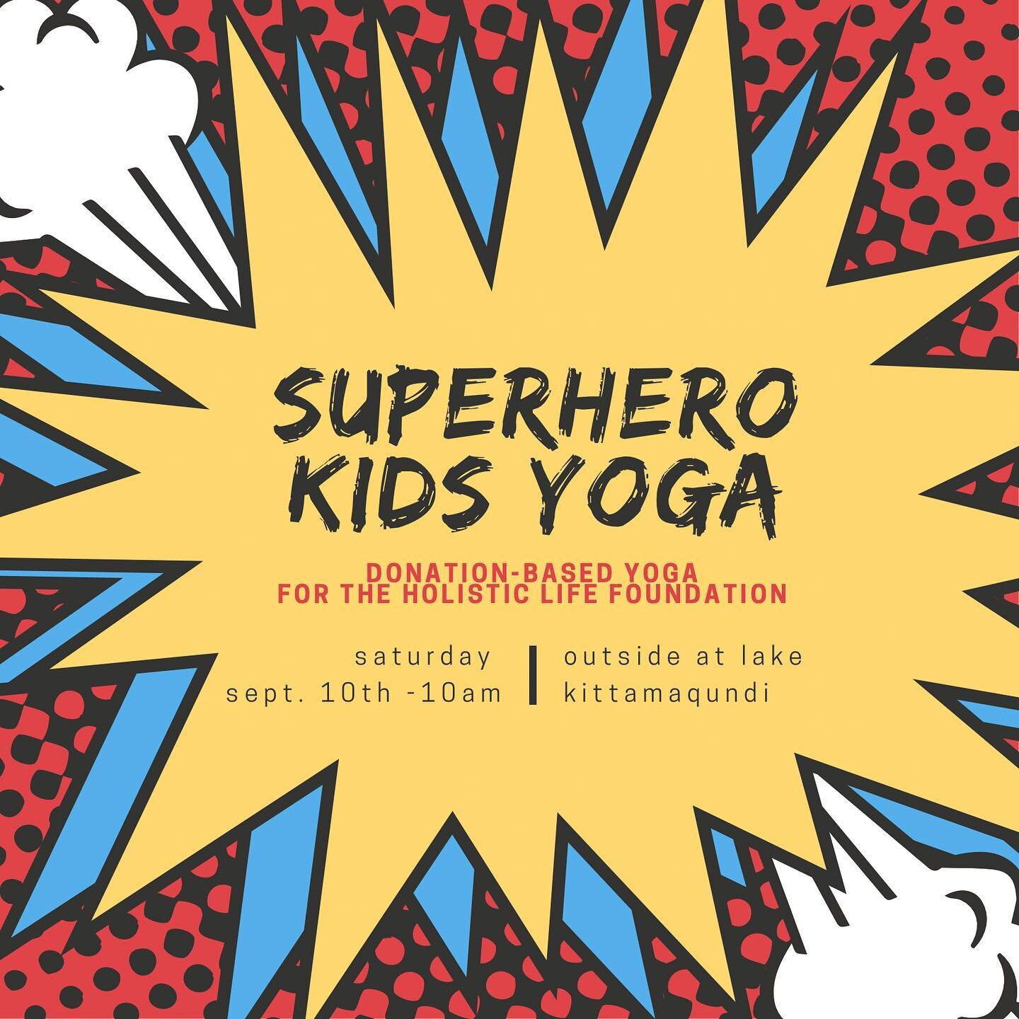 Join me Saturday, September 10th at 10am for a donation-based kids yoga class outside Lake Kittamaqundi in Columbia @thepearlspa 😊

In this 40 minute kids yoga class (ideal for ages 3-9) we will connect to our breath and our bodies through movement,