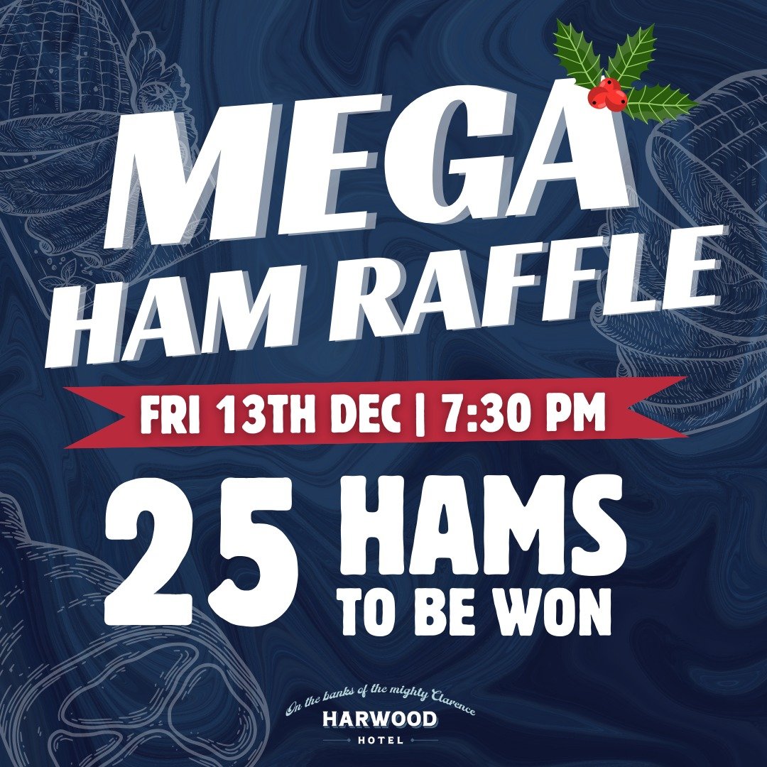 IT&rsquo;S HAM TIME! 🎅

Join us for the MEGA HAM RAFFLE on Friday, December 13th, 7:30pm, and you could be walking out with one of 25 festive hams! 🍖✨

Whether you&rsquo;re stocking up for the ultimate Christmas spread or just here for the fun, you