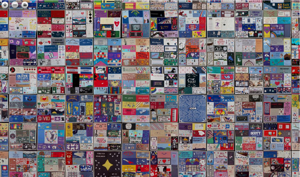Panels of the AIDS Memorial Quilt