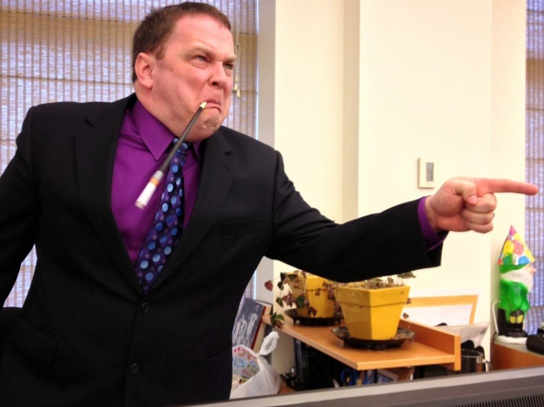 Cliff McCloe dressed as a CEO