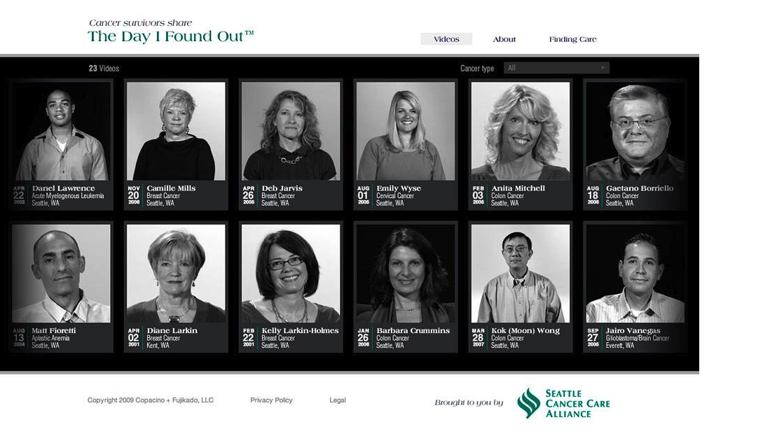 The original "The Day I Found Out" landing page
