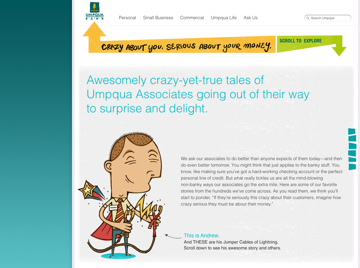 Landing page hero module