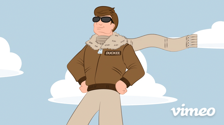 A gif of Duckee Tahoe, the Mountain Flying Expert of Truckee Tahoe Airport