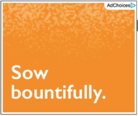 Sow bountifully.