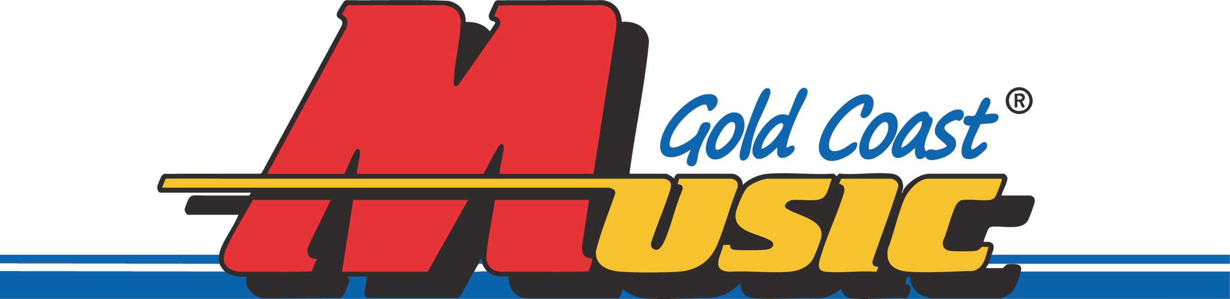 Logo for the Gold Coast Midget Classic racing event with red, yellow, and blue design elements.