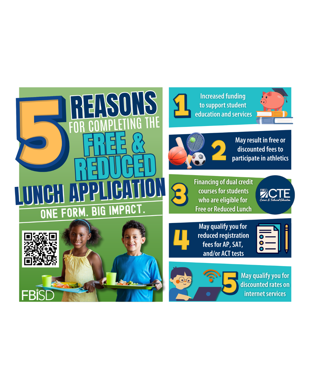 Social media graphic for FBISD Child Nutrition
