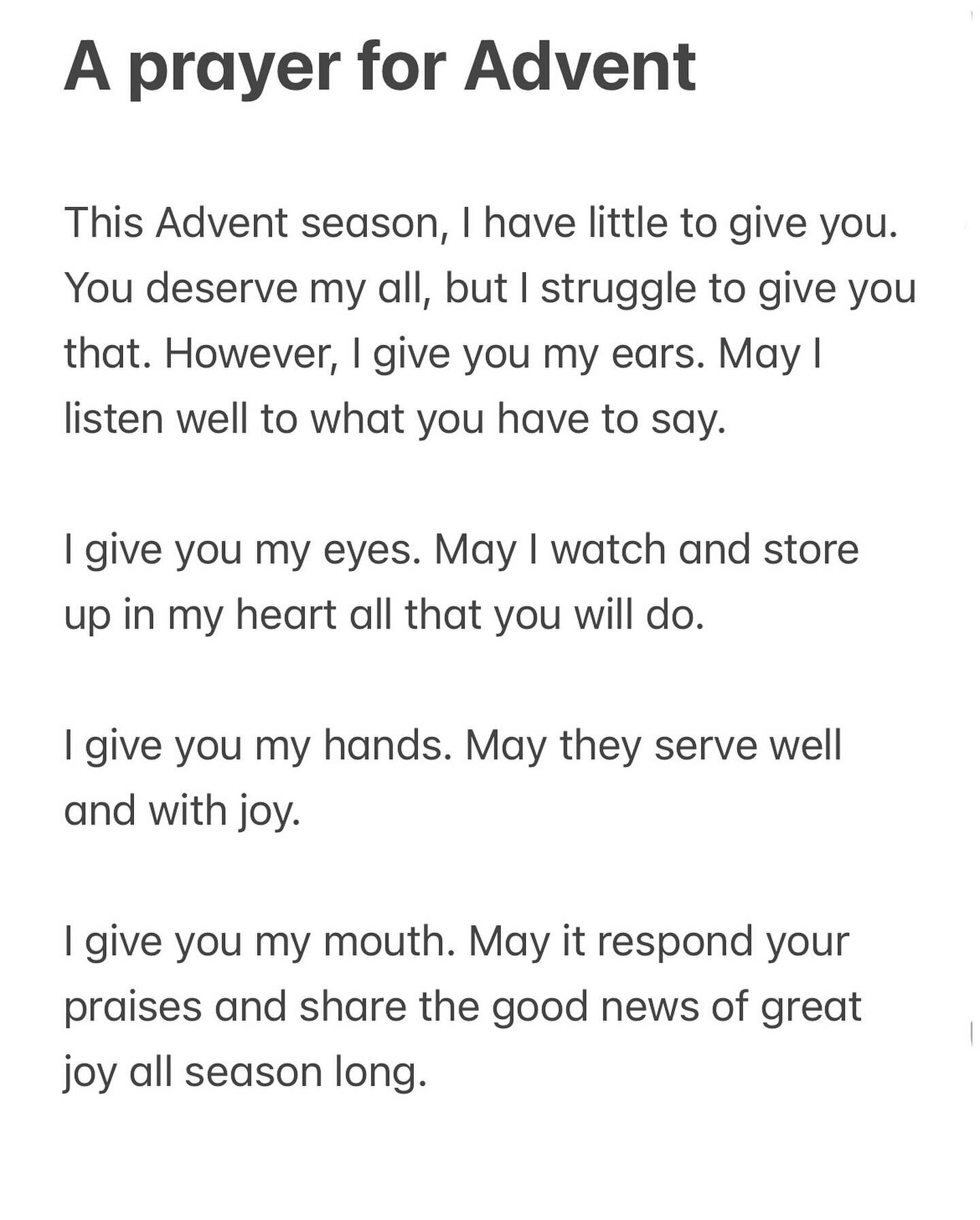 In this space, Lord Jesus, as we wait, we long for You. Renew our spirits. Restore our praise. Revive our dedication to you.

We wait in eager expectation for all You have already done and all You will continue to do. Amen.