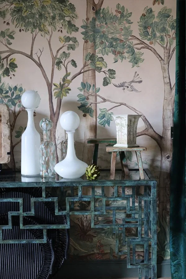 Verdigris Console Against Tall trees wallpapaer.jpg