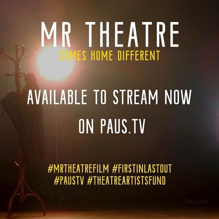 Sun going down? Getting a little chilly? Maybe it&rsquo;s time to head indoors and rest those weary legs in front of something lovely...?

We&rsquo;re live on @paus.tv until 10pm Mon 31st. Raising money for #theatreartistsfund 

#mrtheatrefilm #wille