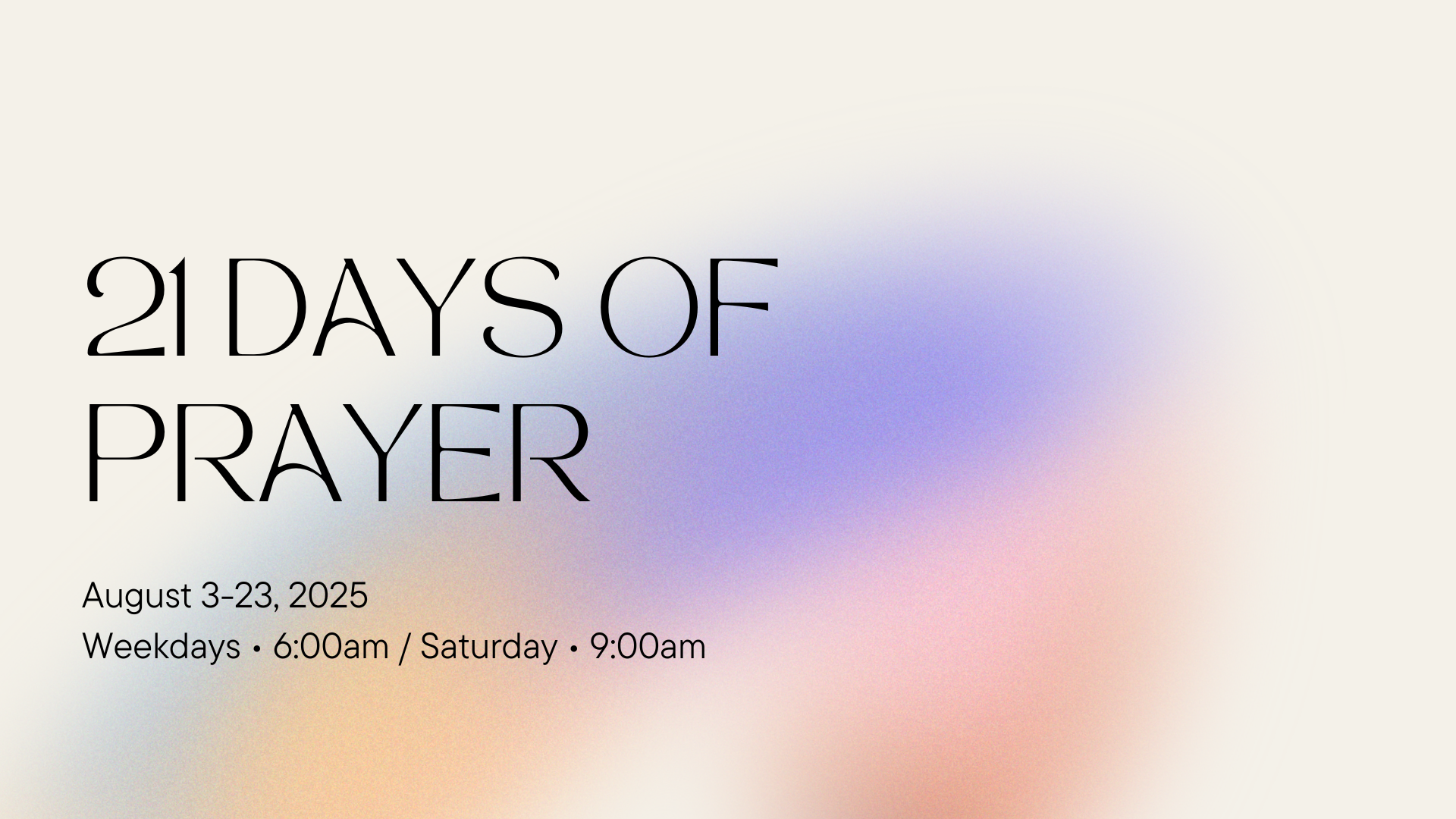 21 Days of Prayer
