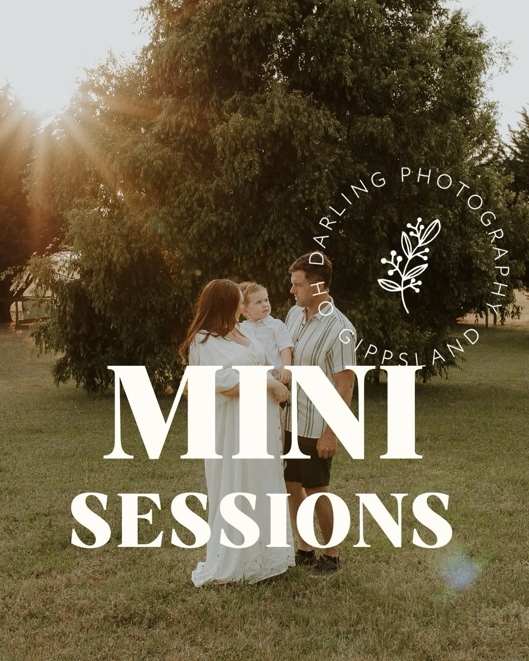 MINI SESSIONS - DATE ADDED 🤎

DETAILS:
&bull;  SUNDAY 20th SEPT morning - STUDIO
&bull;  SUNDAY 20th SEPT afternoon - OUTDOOR
&bull;  10 images, option to upgrade
&bull;  20 minute sessions
&bull;  Set times
&bull;  Darling Studio + Tyers Sand Banks
