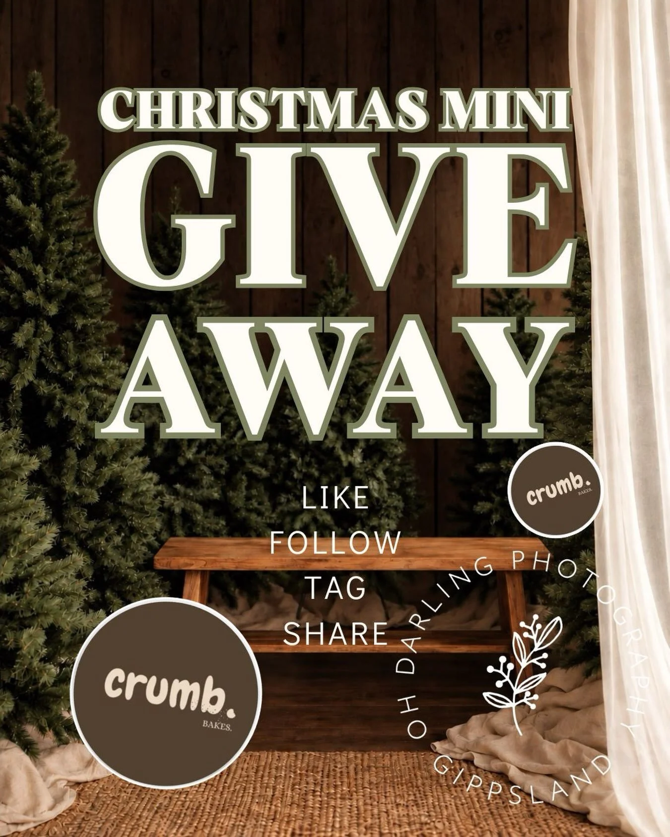🎄 GIVEAWAY 🎄 

Yes you better believe it - it wouldn&rsquo;t be a Mini Session round without a cheeky GIVEAWAY, right ?  AND again collabing with the amazing @crumb.bakess !?

WIN
🎄 A FREE CHRISTMAS MINI SESSION 🎄
AND
🍪 @crumb.bakess GIFT 🍪 

M