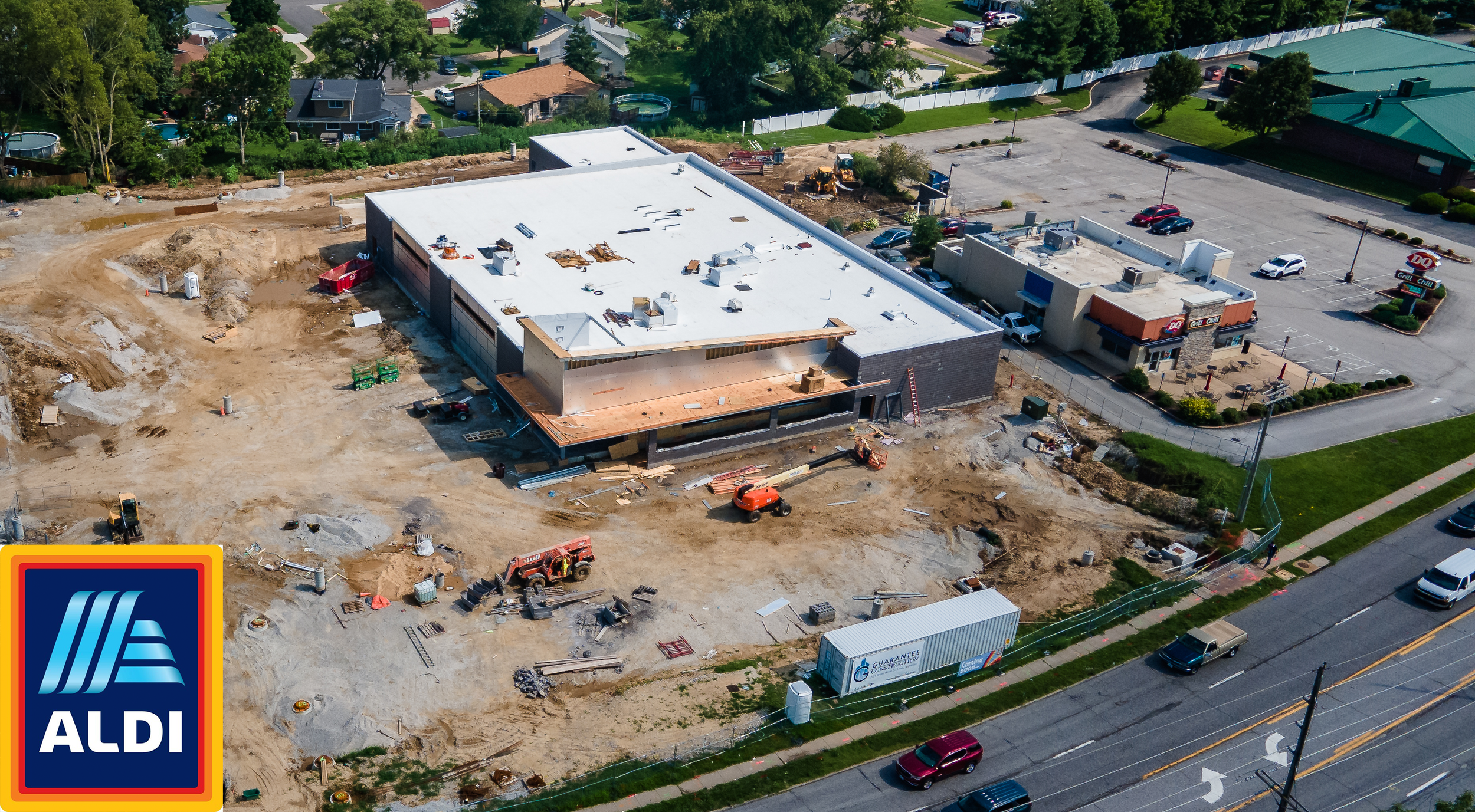 Summer 2024 Aldi Construction, former car wash location