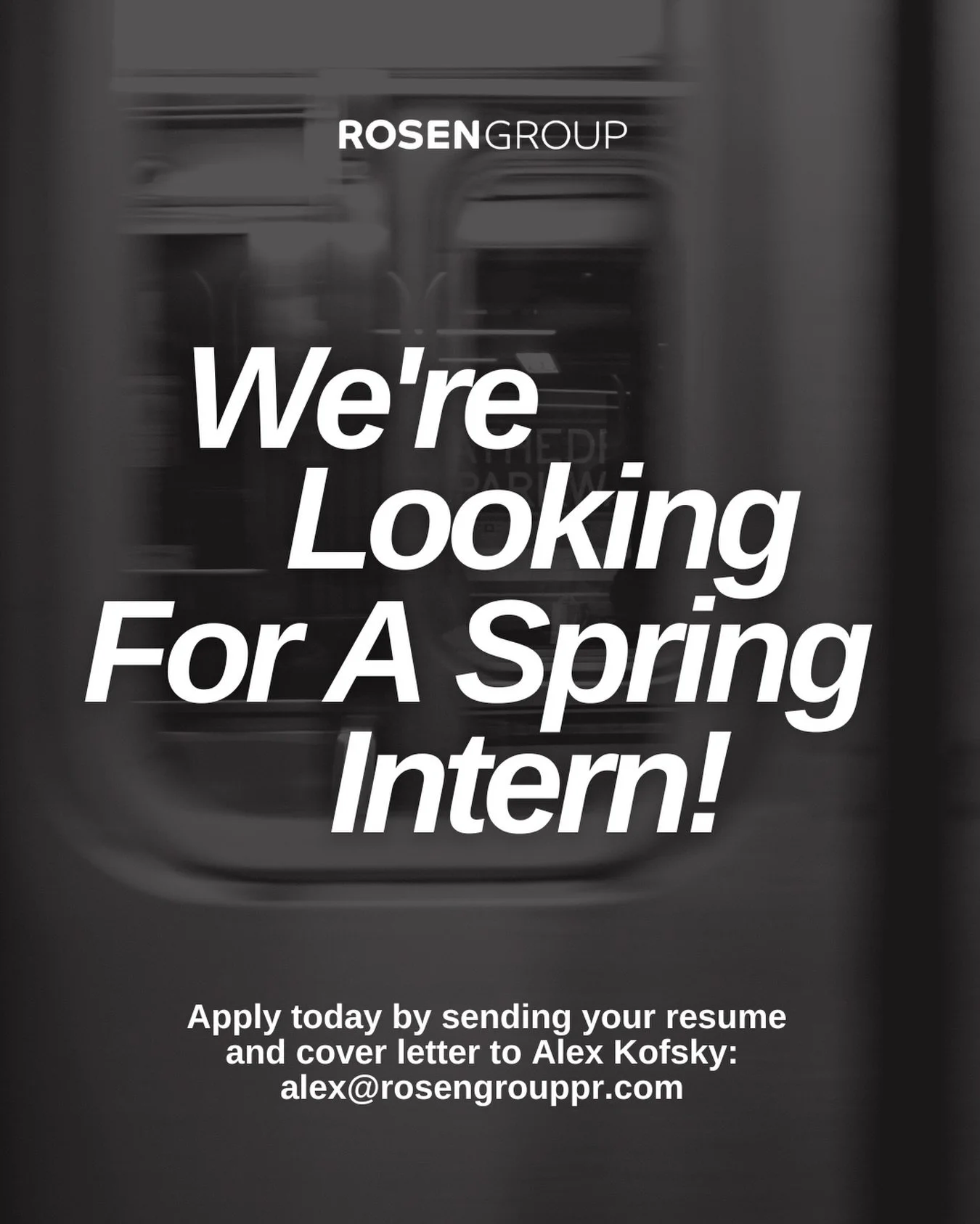Rosen Group is on the hunt for a Spring 2026 PR intern! If you&rsquo;re a current college student ready to roll up your sleeves and get hands-on experience at a nationally recognized boutique PR agency, this is your chance.

Over this 10-week, part-t