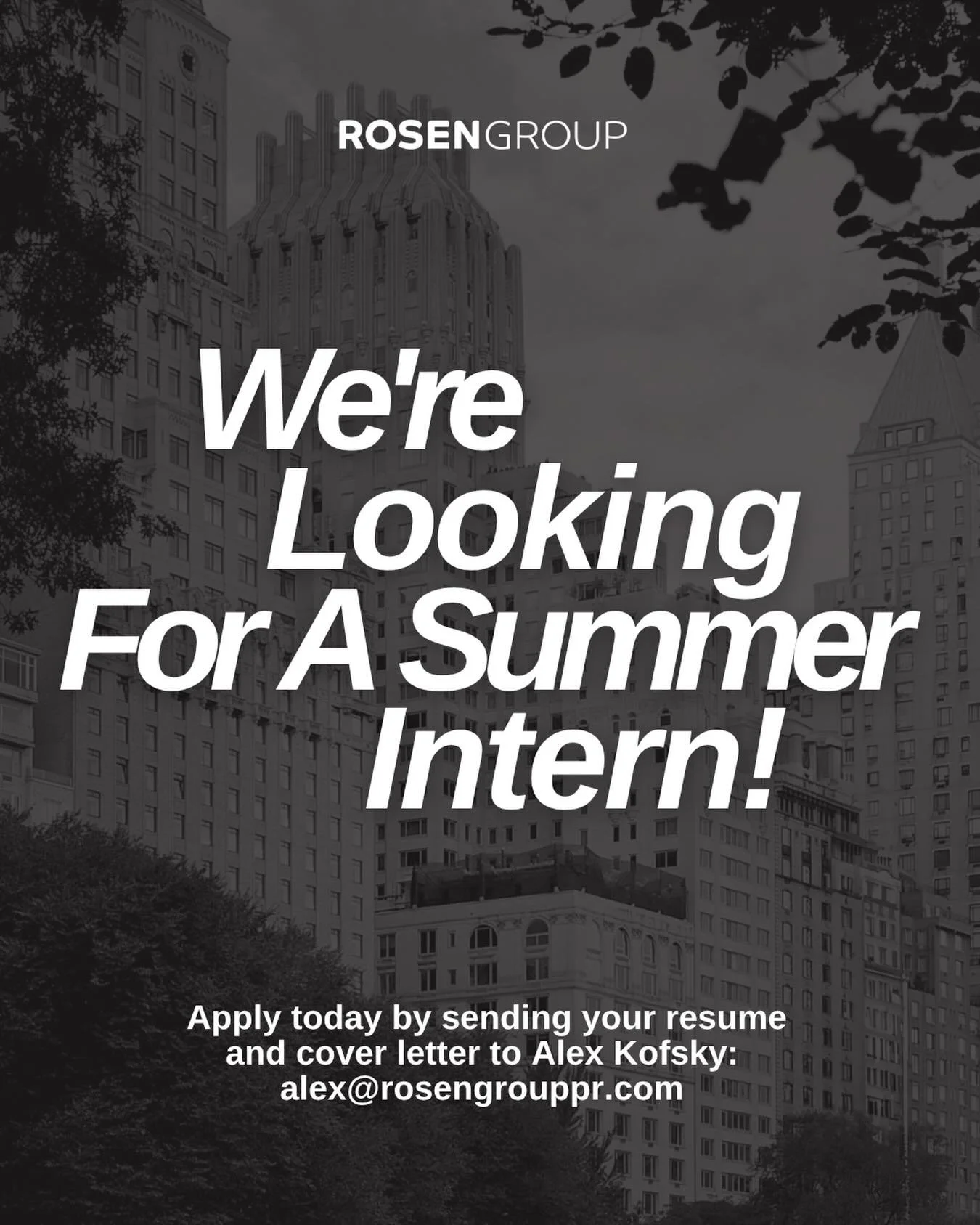 We&rsquo;re looking for a part-time PR intern this summer! ✨

Over 10 weeks, you&rsquo;ll get hands-on experience writing press releases, pitching to media, creating reports, and supporting our team on client projects. Current college students with s