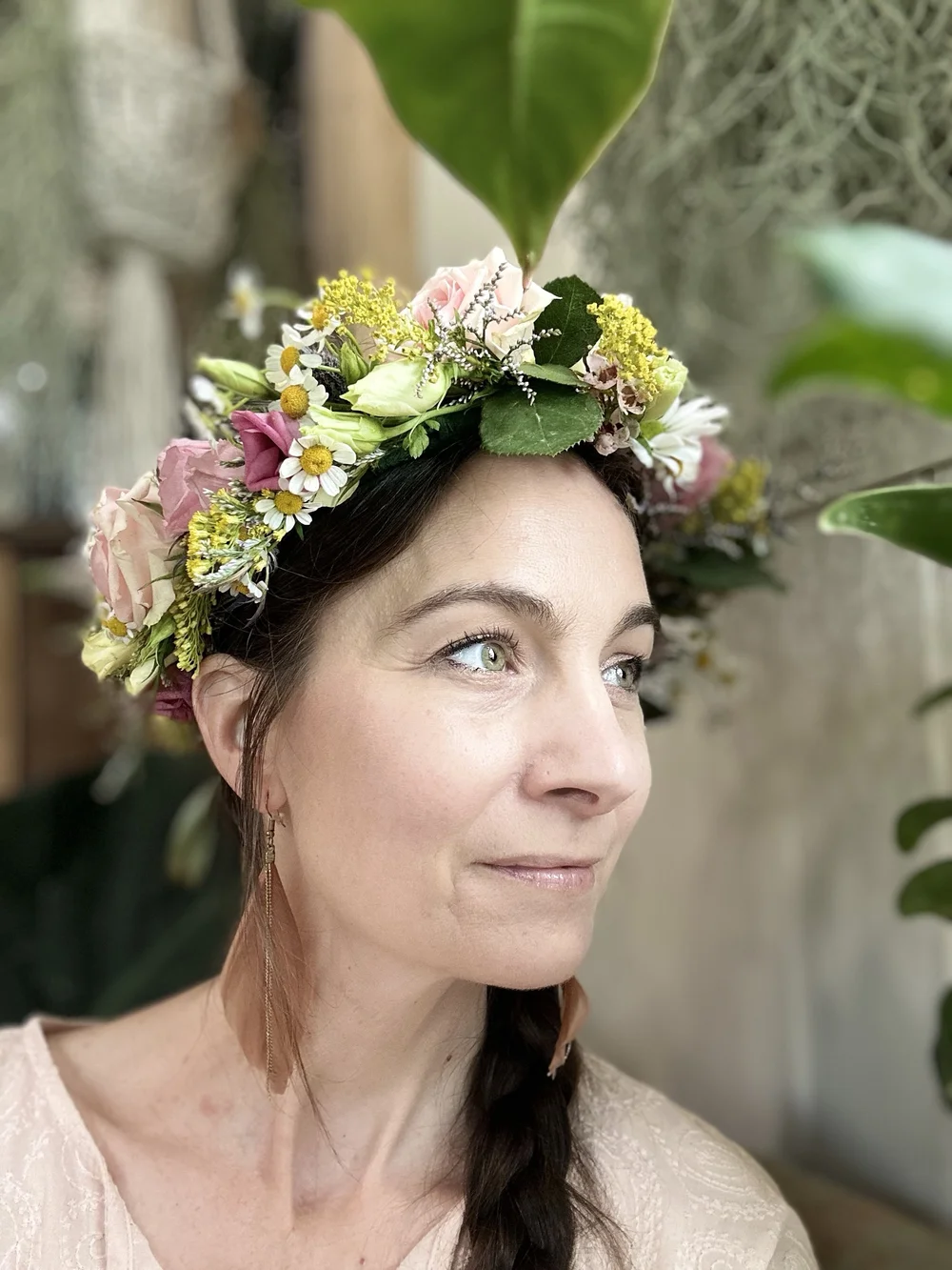 帽子 Meadow Flower crown Meadow Flower Hair Crown, Folk Wedding Flower Crown