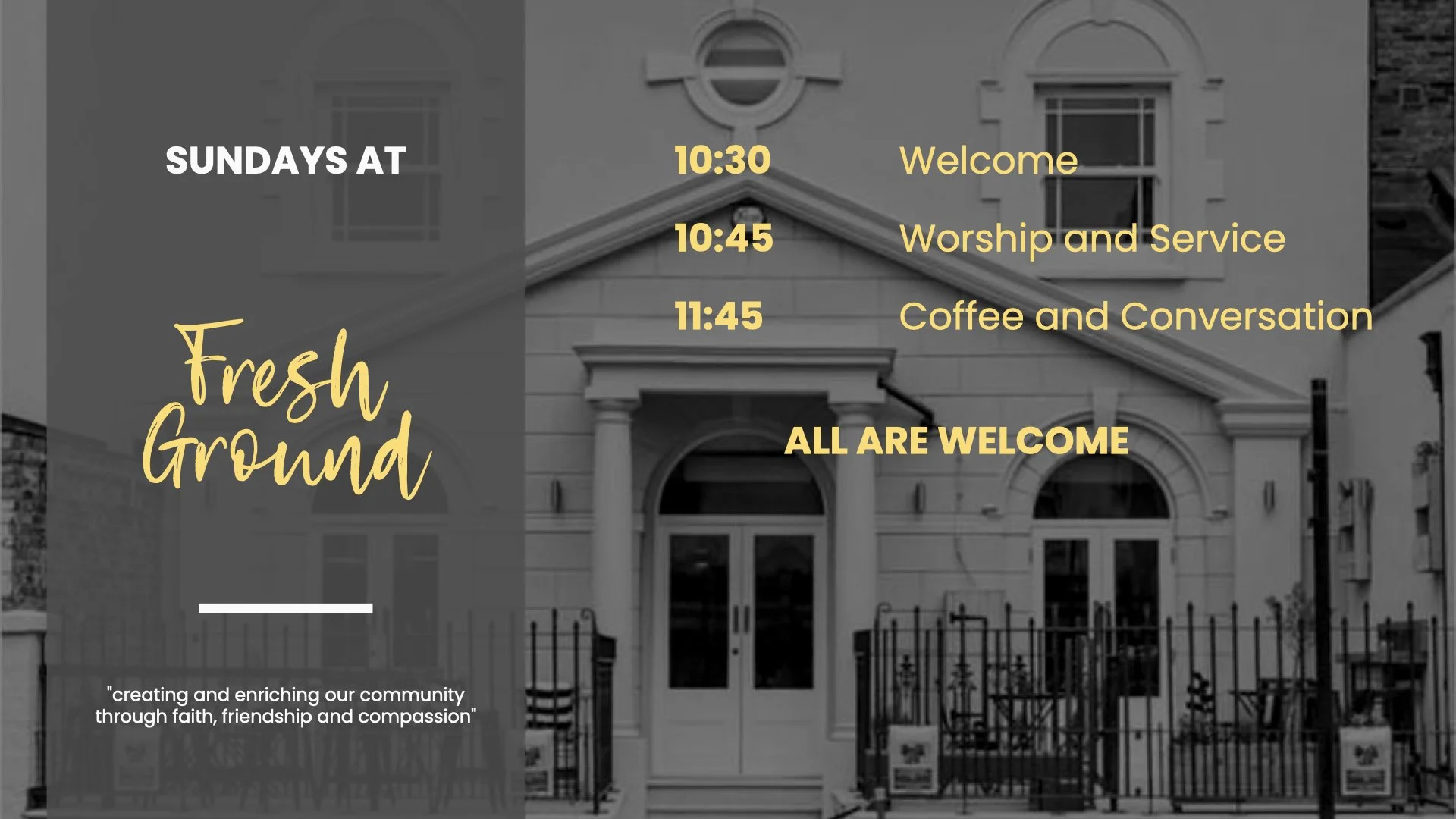 Sunday Timetable Ten Thirty A M Start