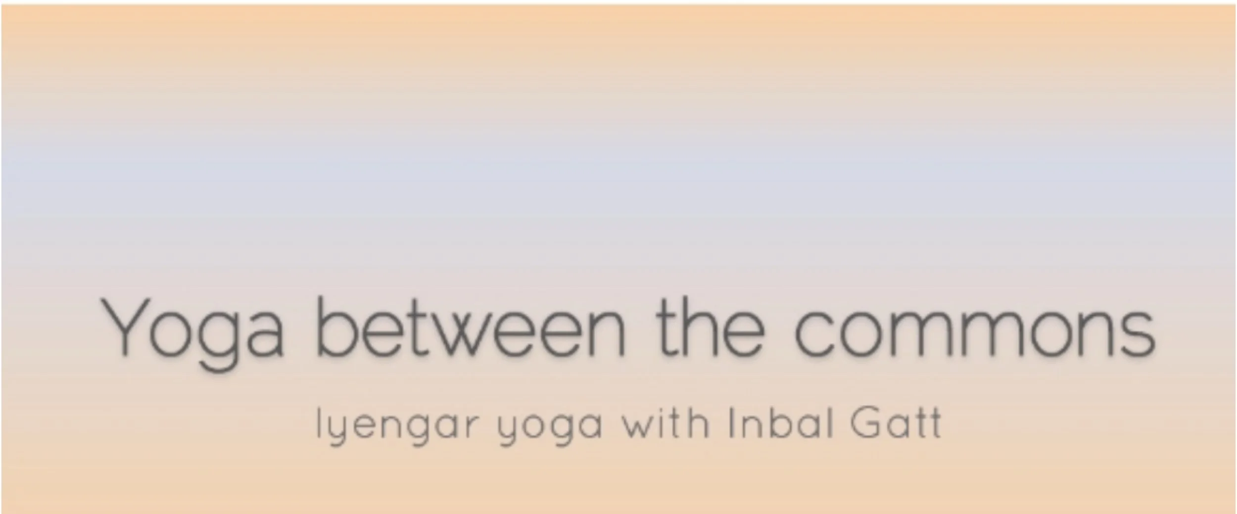 Yoga Between the Commons logo