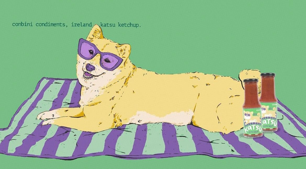 This is so unbelievably cool! An ode to Katsu Ketchup by @snidsink. Shiba-San is no doubt chilling on a picnic blanket in the sun today 🧺 🐕