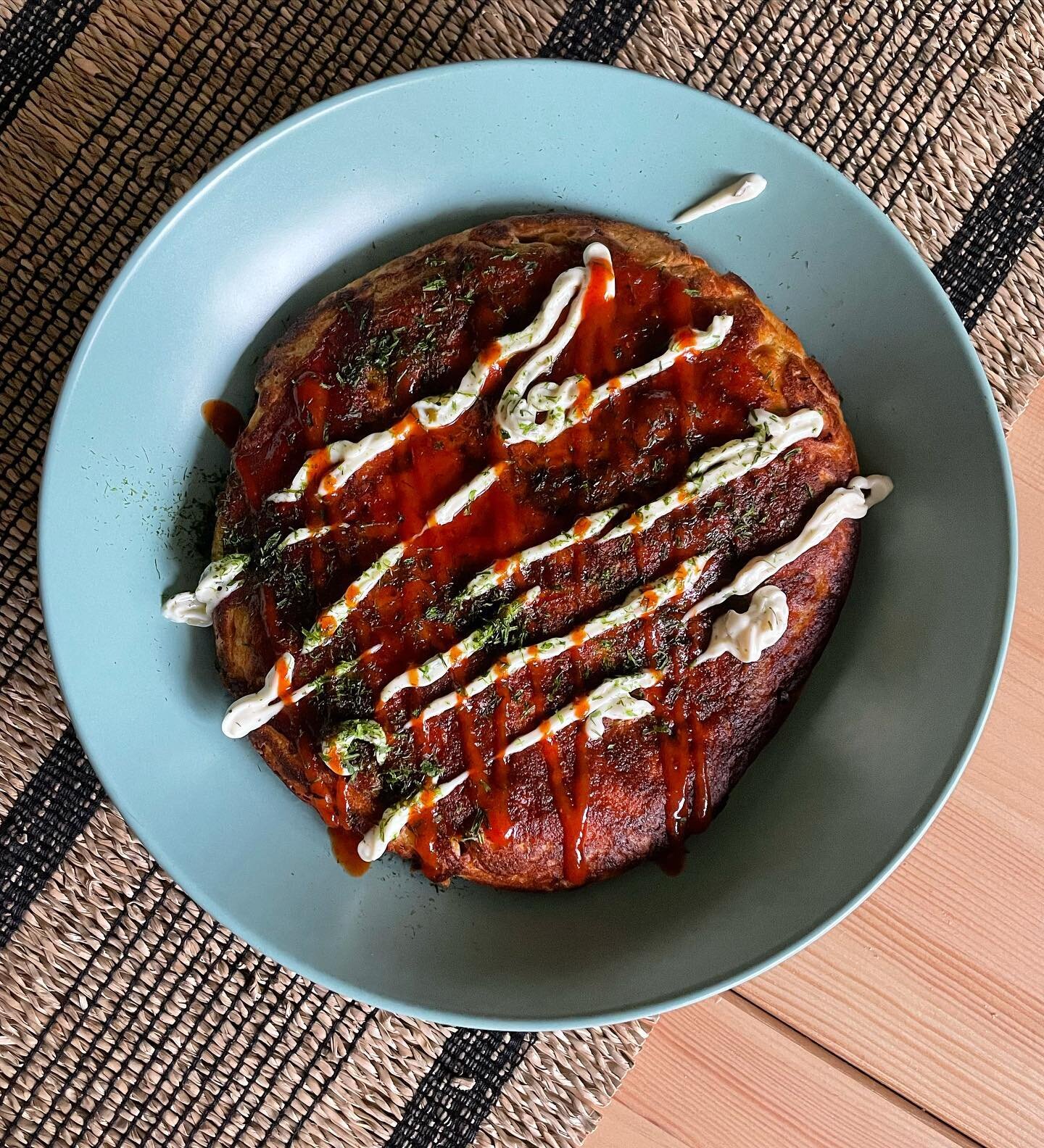 Okonomiyaki is the perfect dish to cook when you need to use up some ingredients from the fridge 

In this case it was a cabbage and carrot spicy slaw plus some ham. Okonomiyaki literally means &ldquo;how you like&rdquo; so there are no rules. 

Some