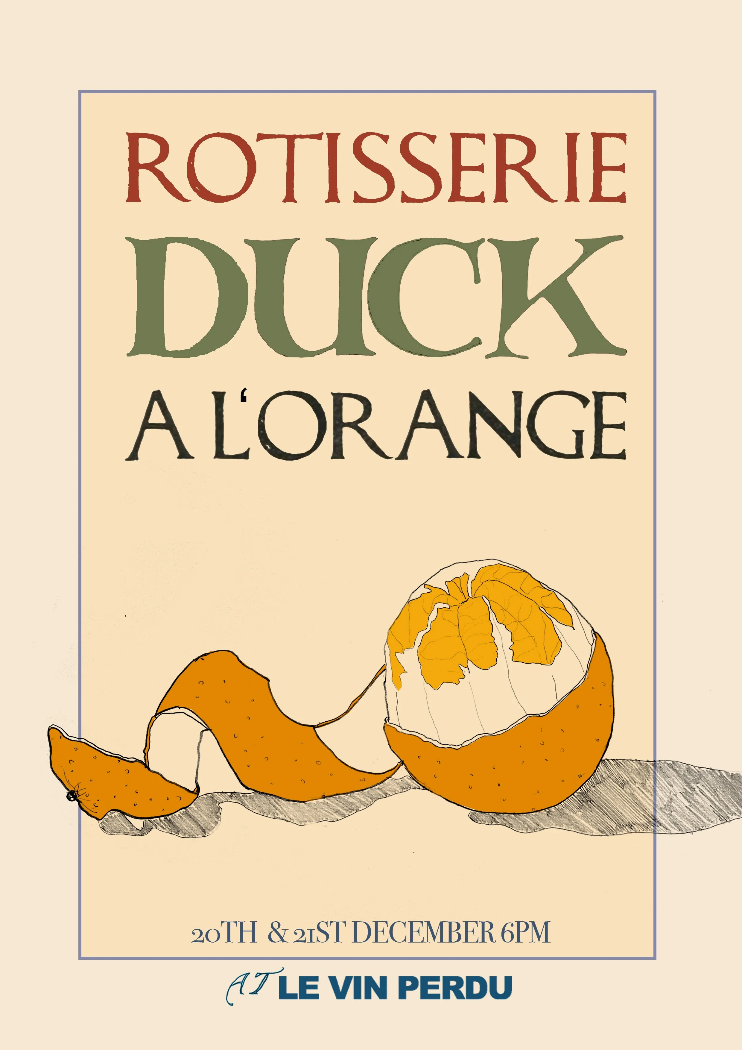 Rotisserie Duck Supper