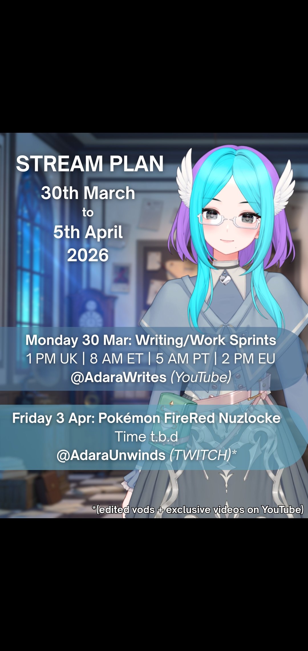 Stream Schedule Week: Mon 30th March 2026
