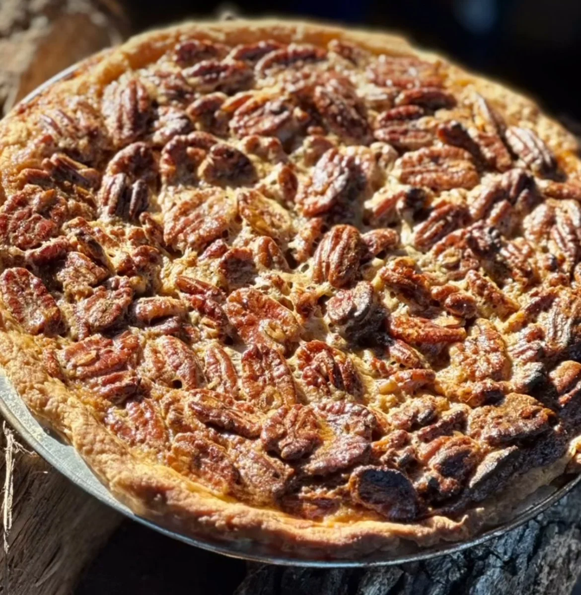 Smoked Bourbon Pecan PIe