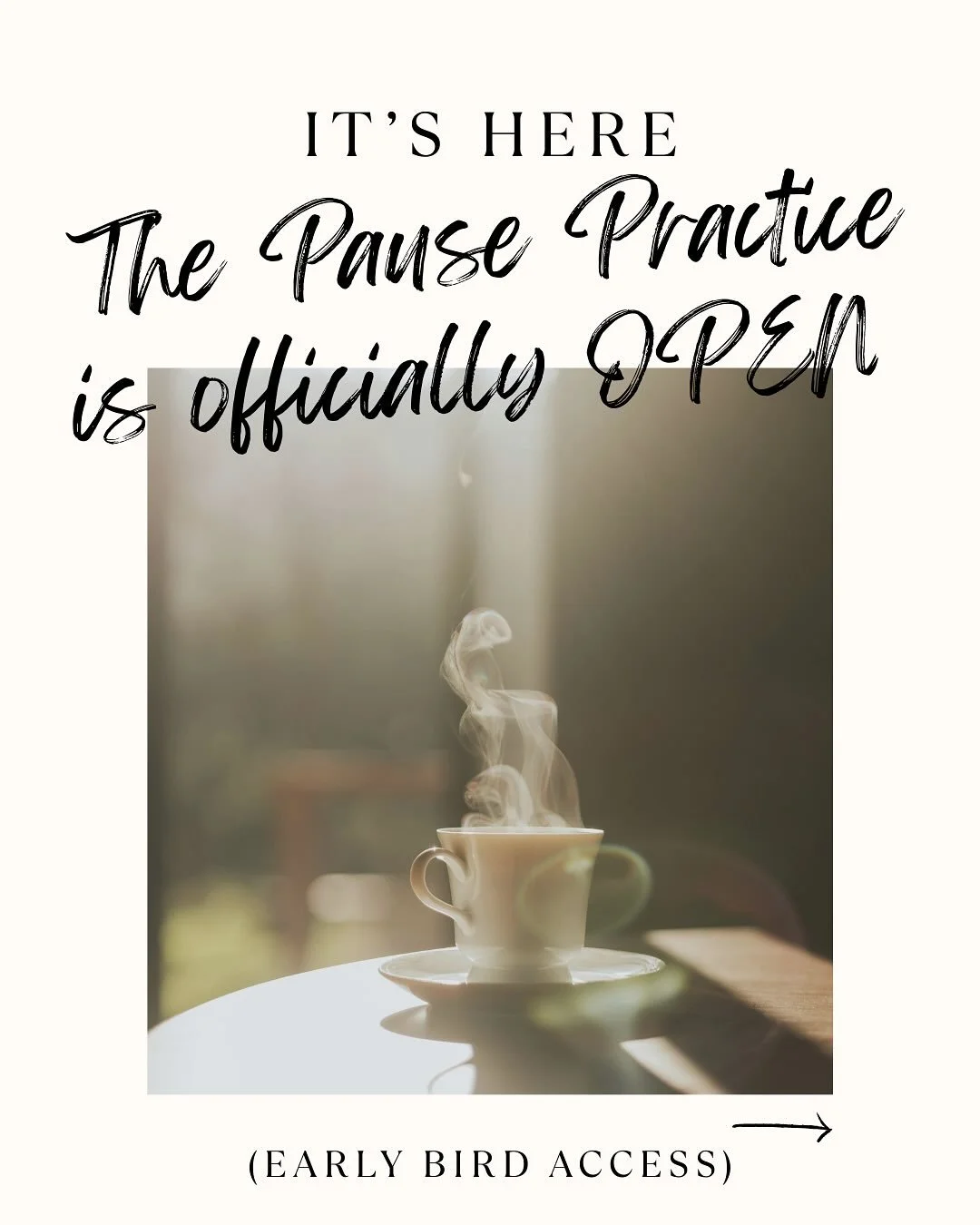 ✨ It&rsquo;s here: Early Bird enrollment for The Pause Practice is officially OPEN.

For too long, we&rsquo;ve been told to chase productivity.

But what happens when you can&rsquo;t even get yourself out of bed?

That was me last year&hellip; the wo