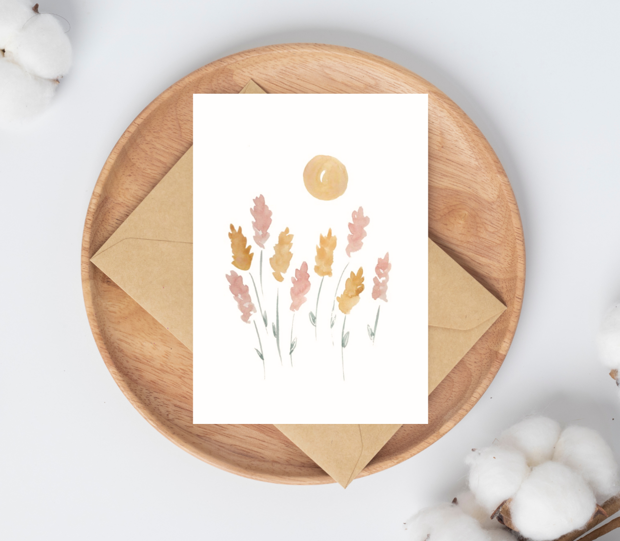 Carte Champ d'automne