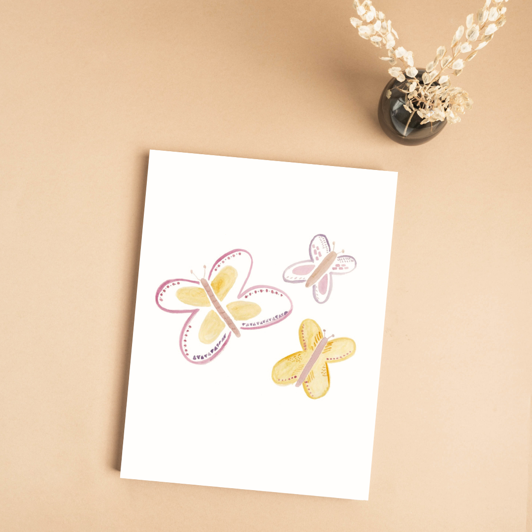 Carte Papillons mignons