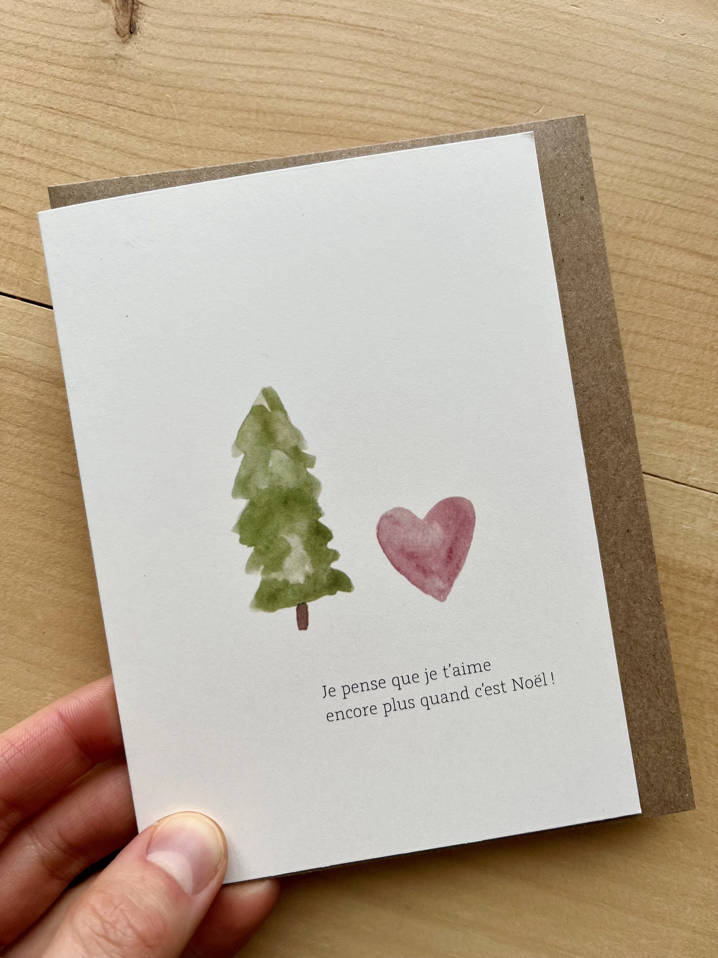 Carte Noël - je t'aime plus