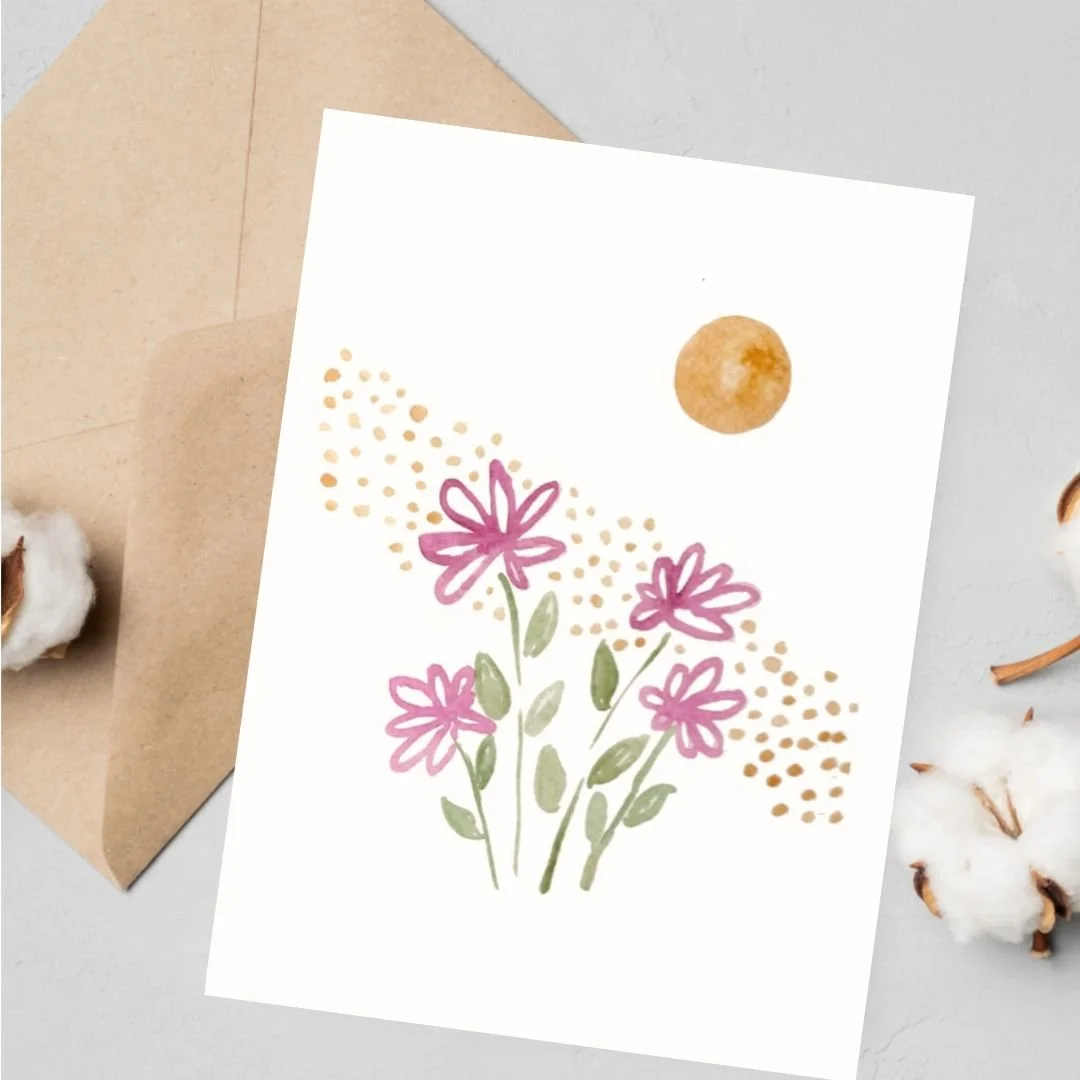 Carte Fleurs éclatantes