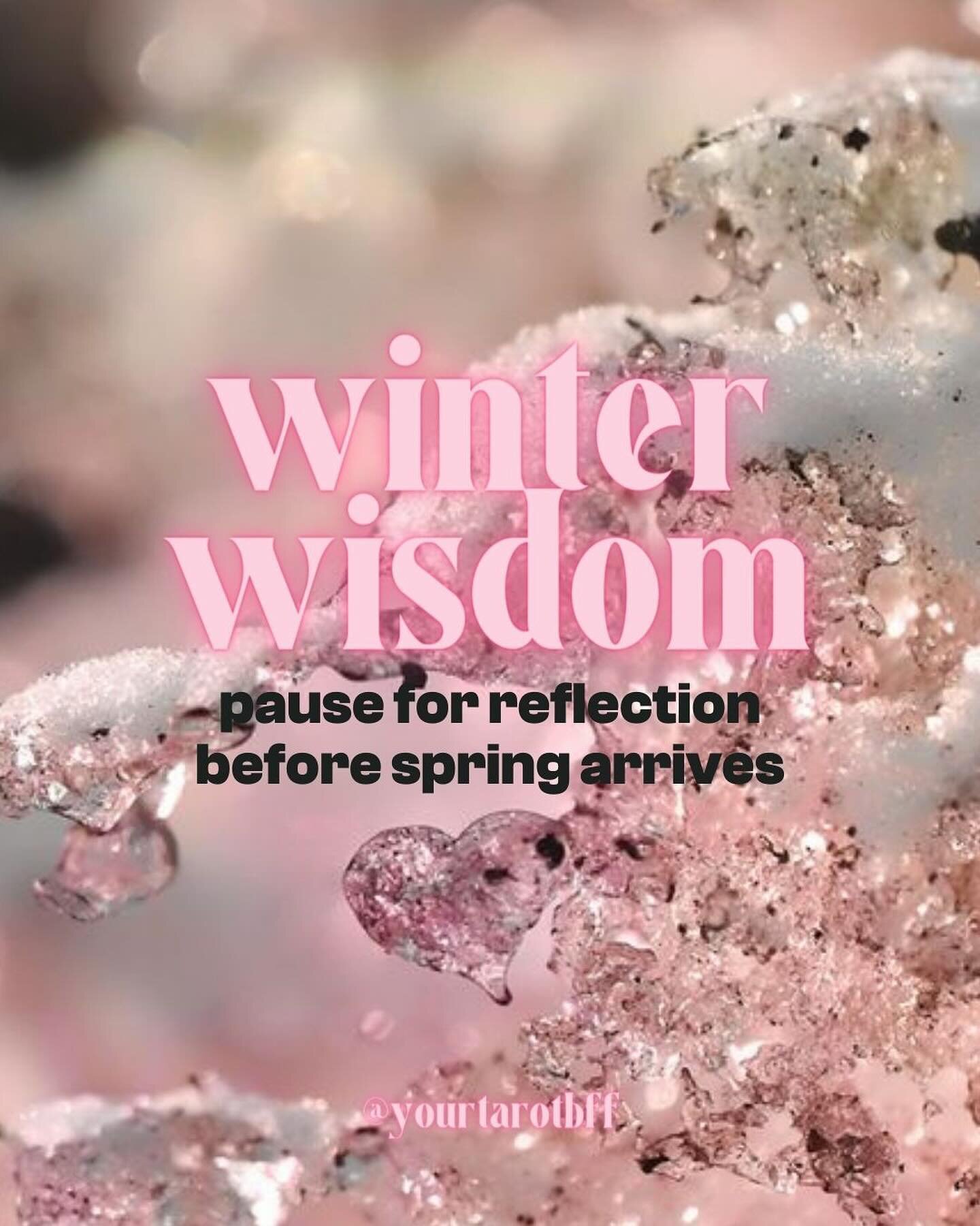 ready for spring?

make sure you tend to what winter brought first! take a moment to process and reflect so you grow with intention. 🪻🌷🌹

when you are aware of:

💟 energy levels
💟 lessons learned
💟 light in your life
💟 tense areas

It&rsquo;s 