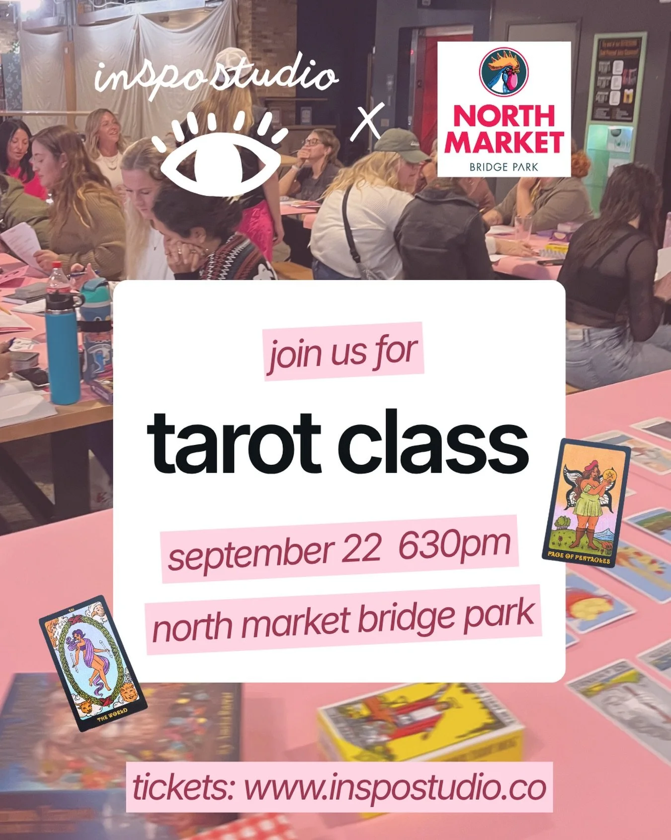 Tarot class is back at @northmarketbridgepark September 22! If you are using the guidebook, Google, or Gemini to interpret your cards&hellip; this one&rsquo;s for you. 

or maybe you 
▸ have a deck but dont feel to confident to read with it
▸ are bra