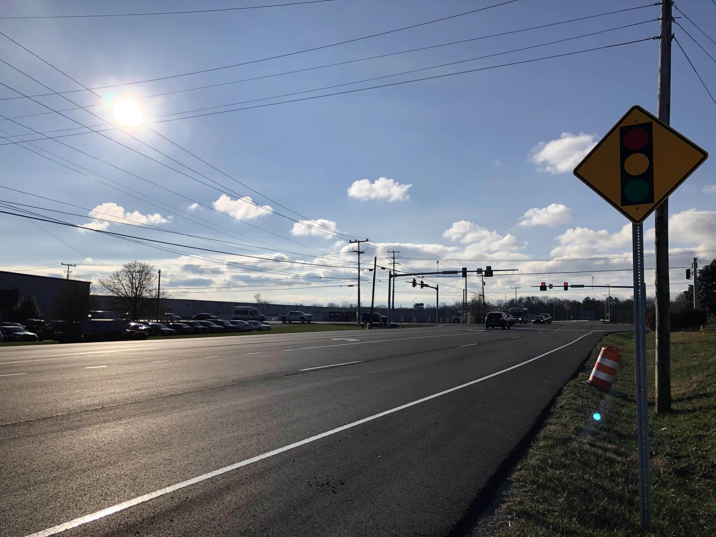 An intersection project in Montgomery County TN done to widen the road in Clarksville, full depth asphalt paving for the roadway, installation of signs, installation of traffic signals, and milling and overlaying of the asphalt surface on the road