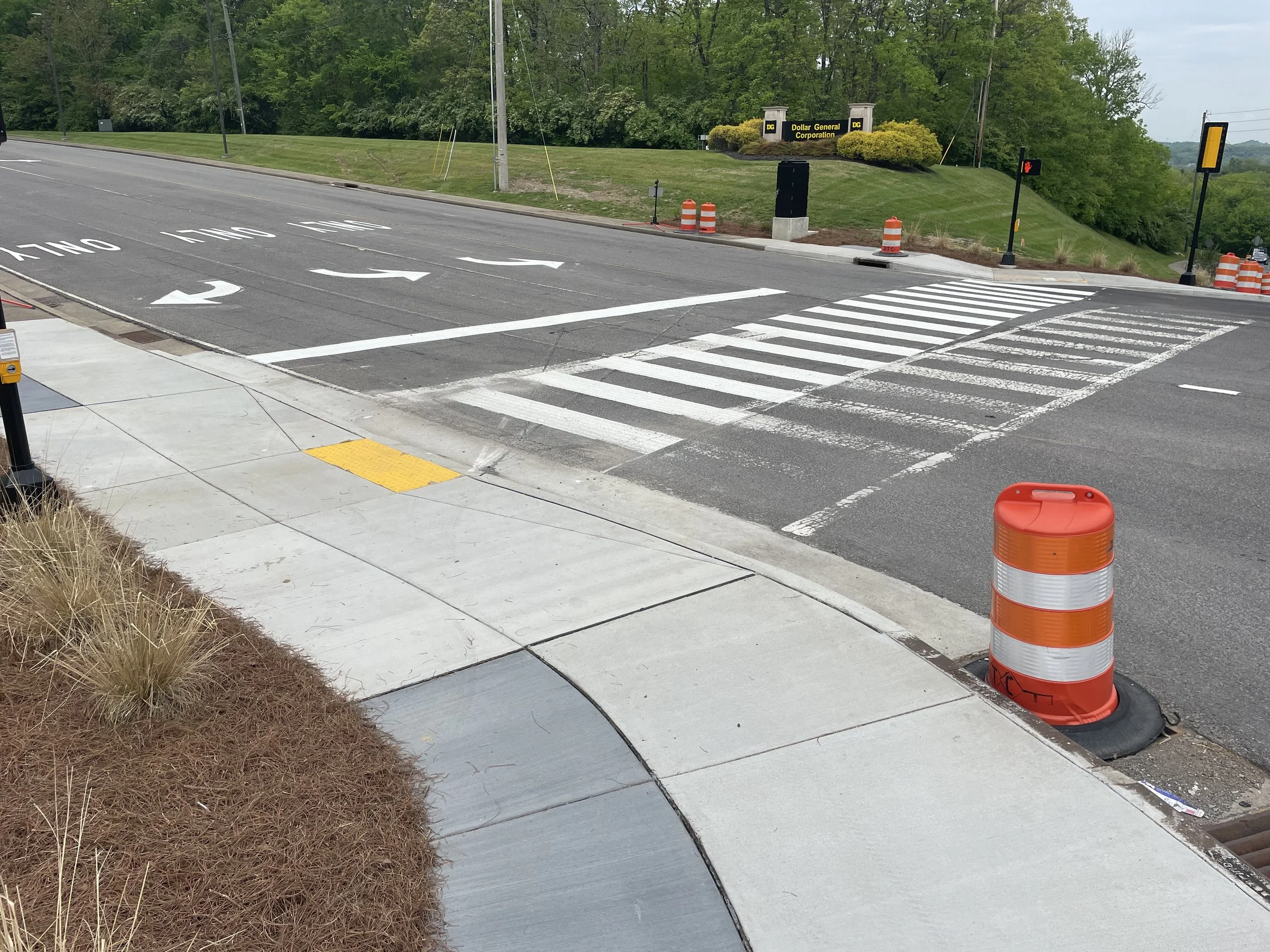 ADA improvements in Goodlettsville Tennessee TN for the City of Goodlettsville including concrete repairs, asphalt touch-ups and patching to correct asphalt drainage issues at an intersection