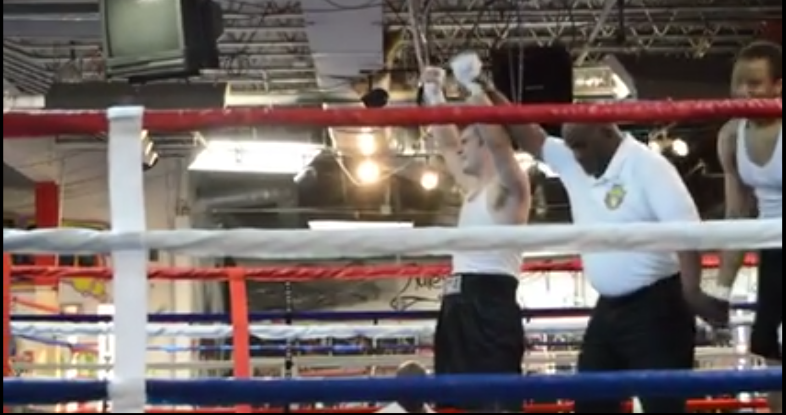 Coach Damien winning the finals in the 2017 Georgia Golden Gloves Tournament making him Champion