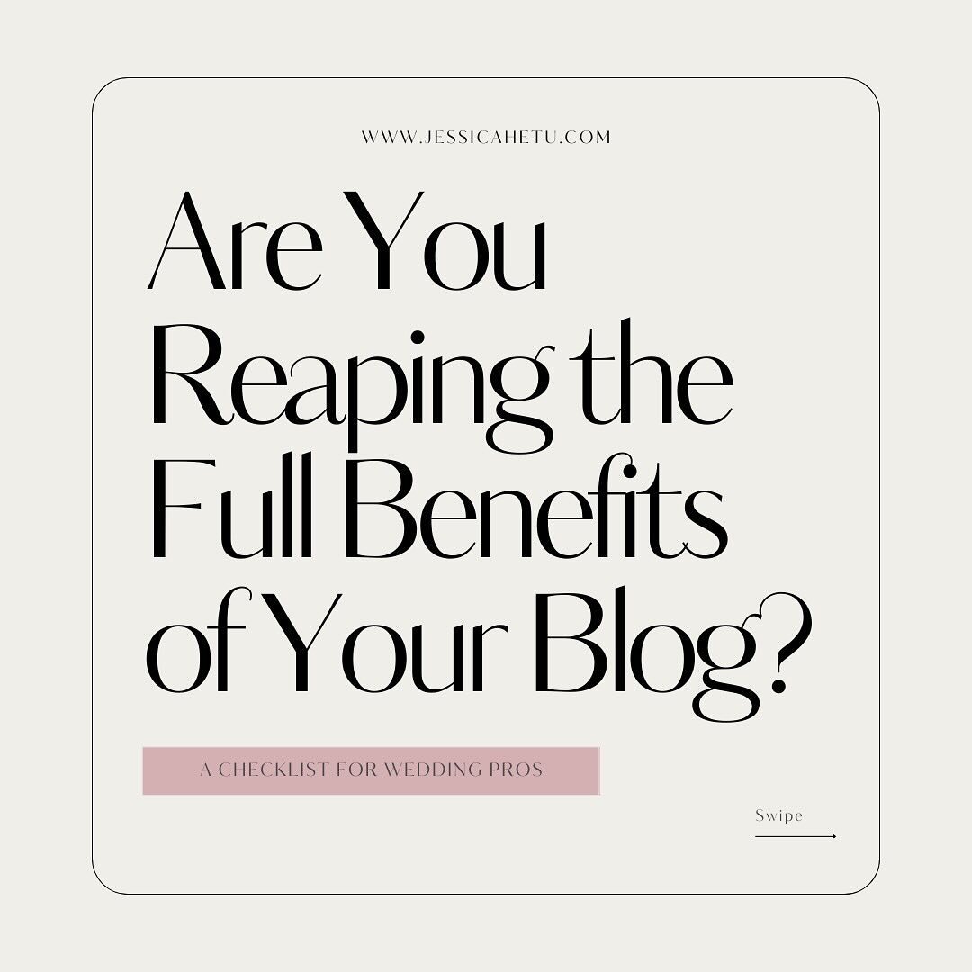 Let&rsquo;s talk about your blog! Blogs are a key way to boost your website&rsquo;s SEO. They provide you with even more landing pages for clients to find you and are an engaging way to showcase your work. 
⠀⠀⠀⠀⠀⠀⠀⠀⠀
But it&rsquo;s not enough just to
