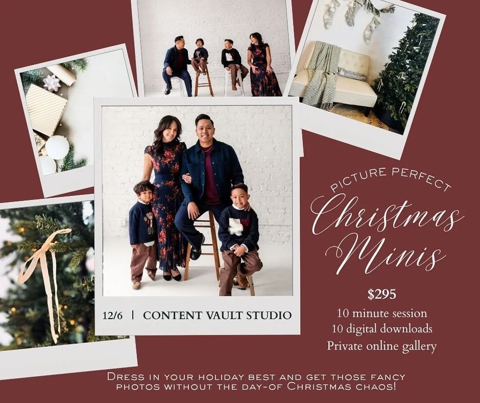 🎄 Christmas Mini Sessions December 6th! 🎄

Let&rsquo;s be honest &mdash; how many times have you meant to get a cute holiday photo after everyone&rsquo;s all dressed up for that holiday party or the Christmas Eve service, but it just doesn&rsquo;t 