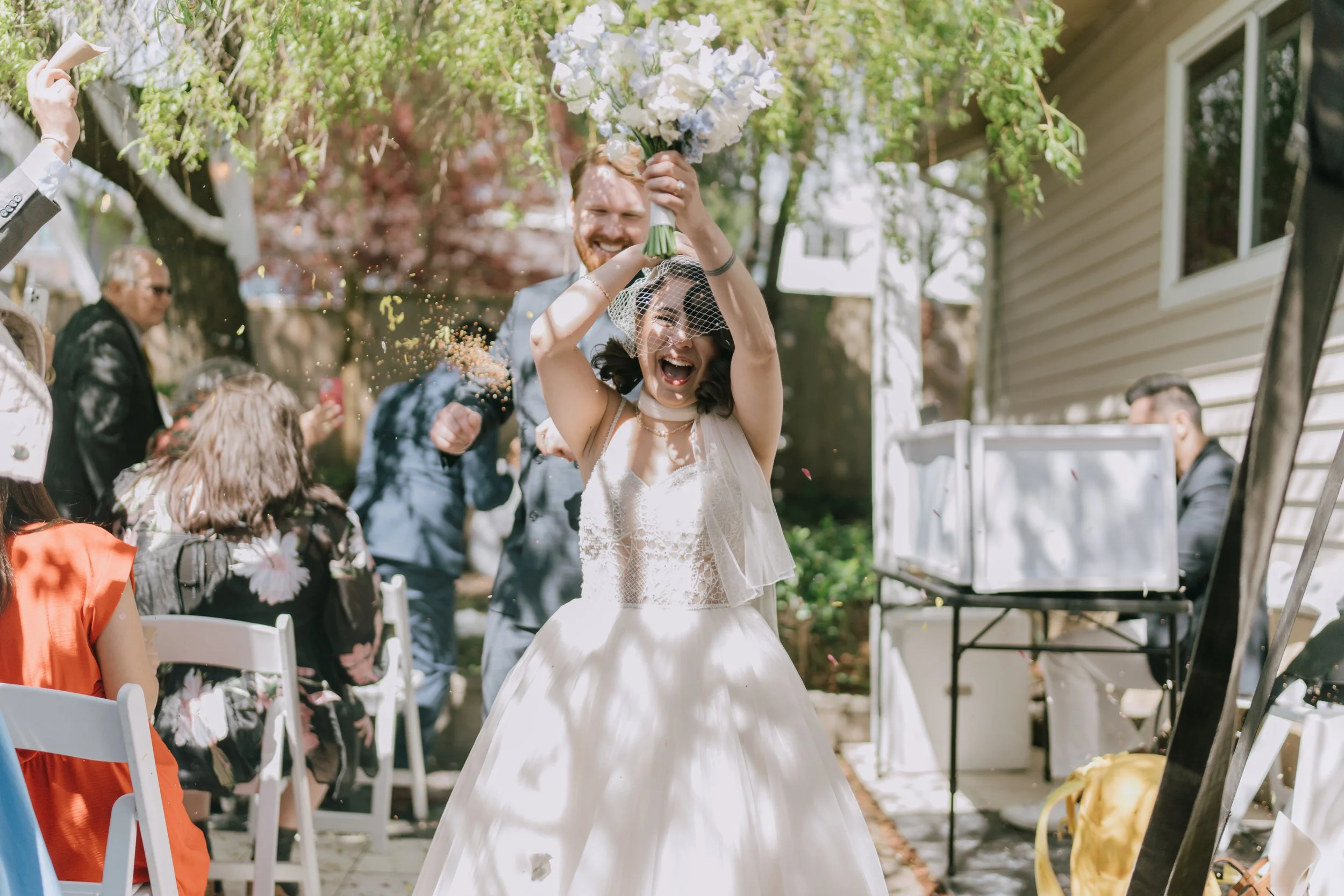 Elena + Joel - A cozy intimate backyard wedding in Vancouver BC